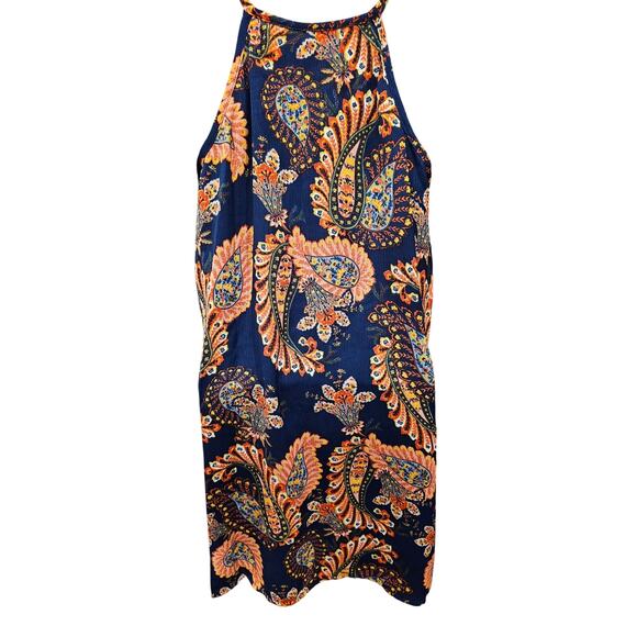 NWT francesca's sz M bright paisley floral mini summer dress comfort casual NEW - Picture 3 of 12